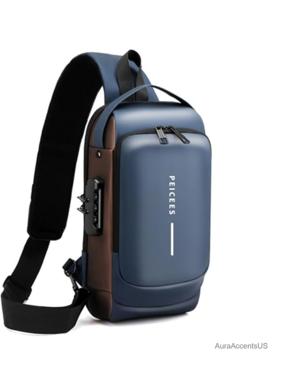 Anti Theft Crossbody Bag Nylon PU Leather Shoulder Bag